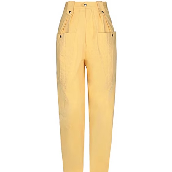 ISABEL MARANT The Coolest Canary Yellow High-Waisted Trouser Pants Sz 36/4 $591!